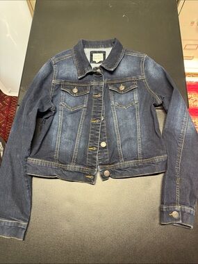 Wax Jean Dark Blue Denim Jacket for Women Size slim M